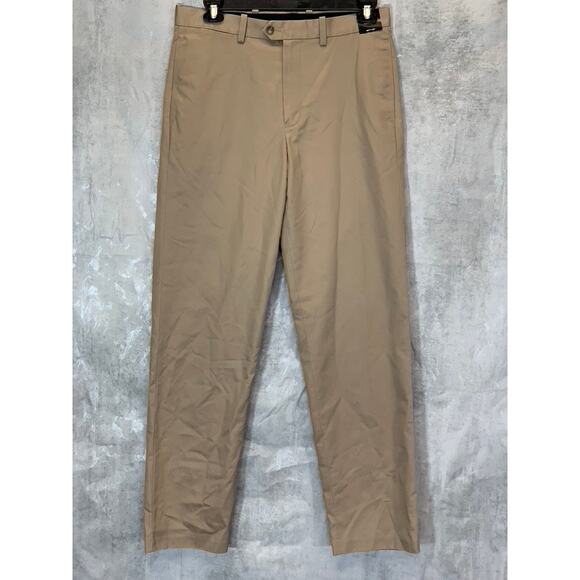 Nordstrom Other - NORDSTROM Men's Tan Desert Smartcare Classic Supima Cotton Straight Leg Pants